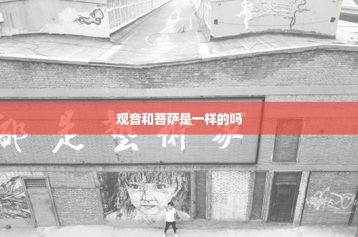 观音和菩萨是一样的吗