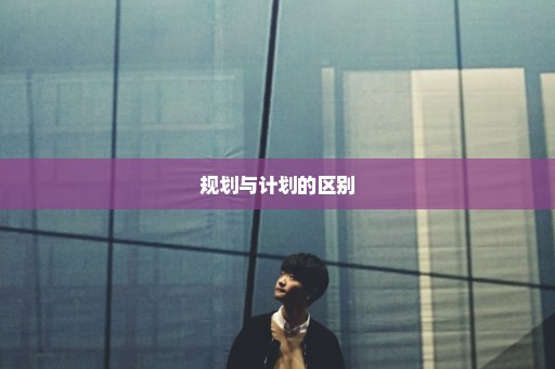 规划与计划的区别