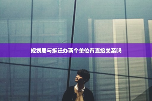 规划局与拆迁办两个单位有直接关系吗