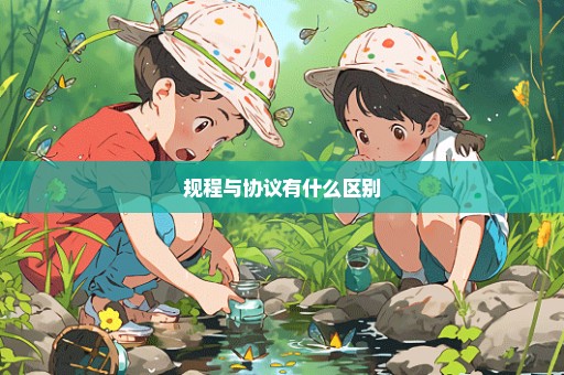 规程与协议有什么区别