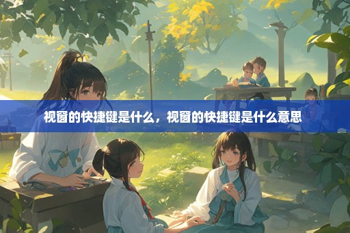 视窗的快捷键是什么，视窗的快捷键是什么意思 