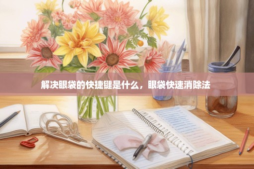 解决眼袋的快捷键是什么，眼袋快速消除法 