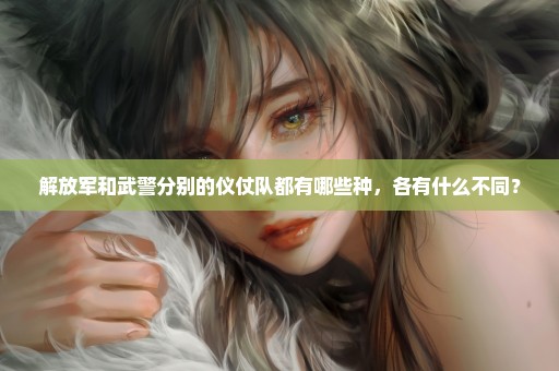 解放军和武警分别的仪仗队都有哪些种，各有什么不同？