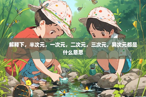 解释下，半次元，一次元，二次元，三次元，异次元都是什么意思