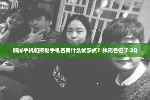 触屏手机和按键手机各有什么优缺点？拜托各位了 3Q