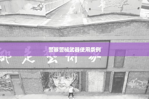 警察警械武器使用条例