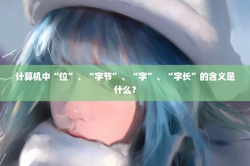 计算机中“位”、“字节”、“字”、“字长”的含义是什么？