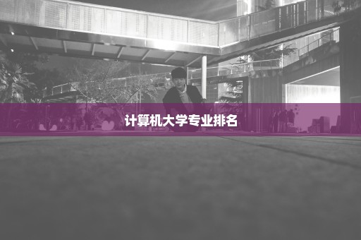 计算机大学专业排名