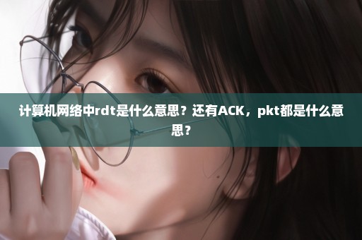 计算机网络中rdt是什么意思？还有ACK，pkt都是什么意思？