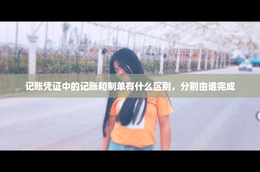 记账凭证中的记账和制单有什么区别，分别由谁完成