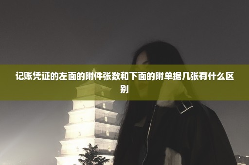 记账凭证的左面的附件张数和下面的附单据几张有什么区别