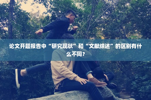 论文开题报告中“研究现状”和“文献综述”的区别有什么不同？