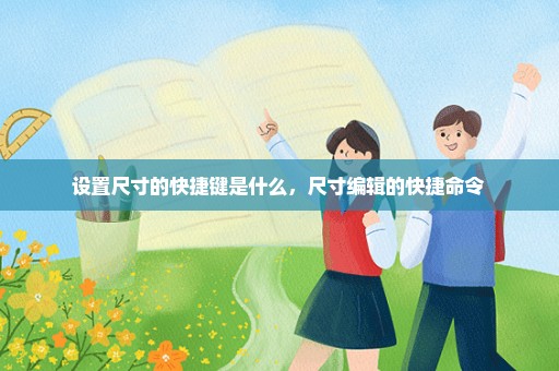 设置尺寸的快捷键是什么，尺寸编辑的快捷命令 