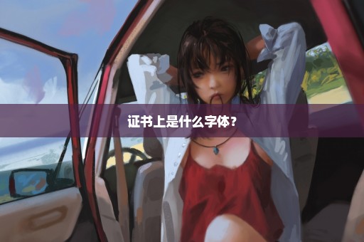 证书上是什么字体？