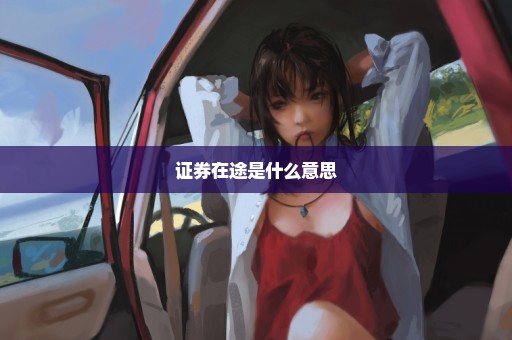 证券在途是什么意思