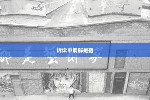 诉讼中调解是指