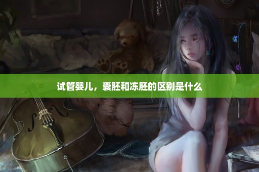 试管婴儿，囊胚和冻胚的区别是什么