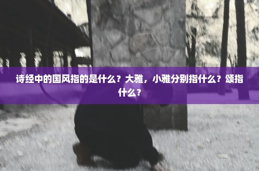诗经中的国风指的是什么？大雅，小雅分别指什么？颂指什么？