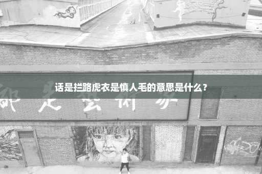话是拦路虎衣是慎人毛的意思是什么？