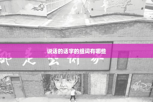 说话的话字的组词有哪些