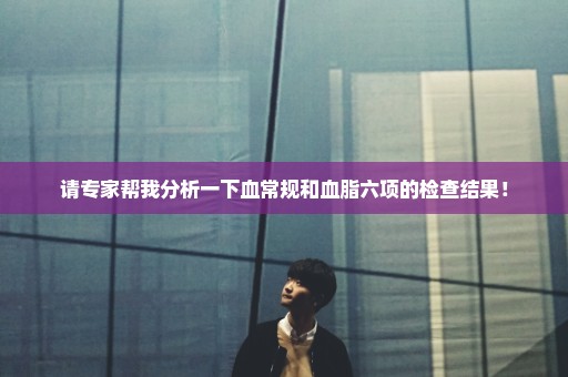 请专家帮我分析一下血常规和血脂六项的检查结果！