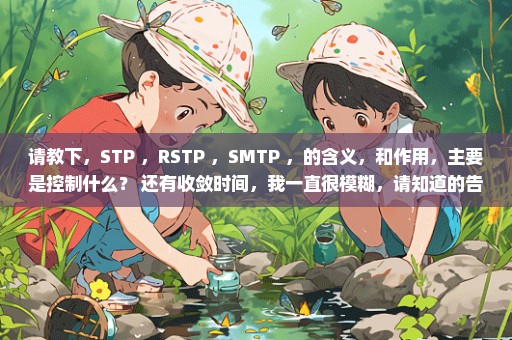 请教下，STP ，RSTP ，SMTP ，的含义，和作用，主要是控制什么？ 还有收敛时间，我一直很模糊，请知道的告
