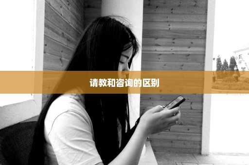 请教和咨询的区别