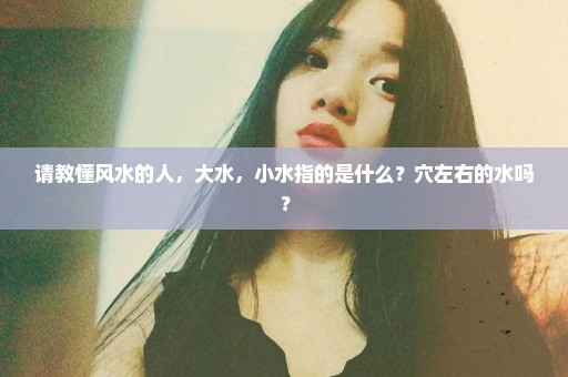 请教懂风水的人，大水，小水指的是什么？穴左右的水吗？