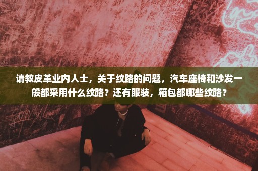 请教皮革业内人士，关于纹路的问题，汽车座椅和沙发一般都采用什么纹路？还有服装，箱包都哪些纹路？
