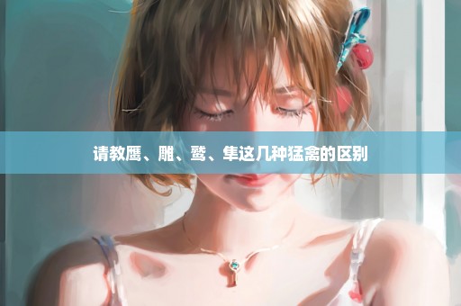 请教鹰、雕、鹫、隼这几种猛禽的区别
