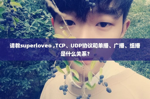 请教superloveo ,TCP、UDP协议和单播、广播、组播是什么关系？