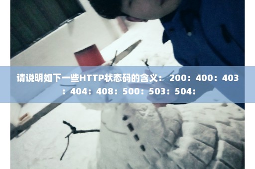 请说明如下一些HTTP状态码的含义： 200：400：403：404：408：500：503：504：