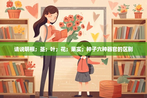 请说明根；茎；叶；花；果实；种子六种器官的区别