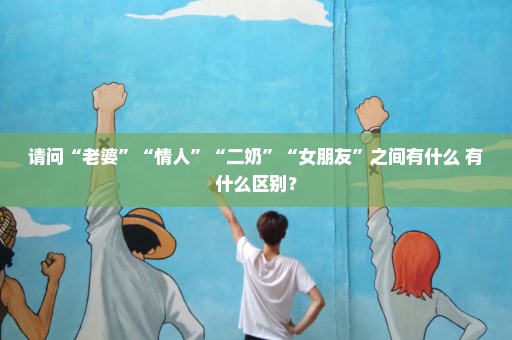 请问“老婆”“情人”“二奶”“女朋友”之间有什么 有什么区别？