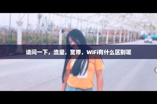 请问一下，流量，宽带，WiFi有什么区别呢