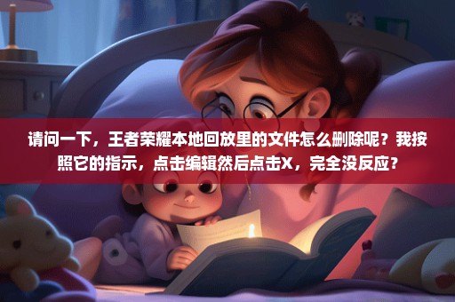 请问一下，王者荣耀本地回放里的文件怎么删除呢？我按照它的指示，点击编辑然后点击X，完全没反应？