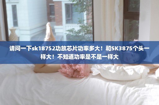 请问一下sk18752功放芯片功率多大！和SK3875个头一样大！不知道功率是不是一样大