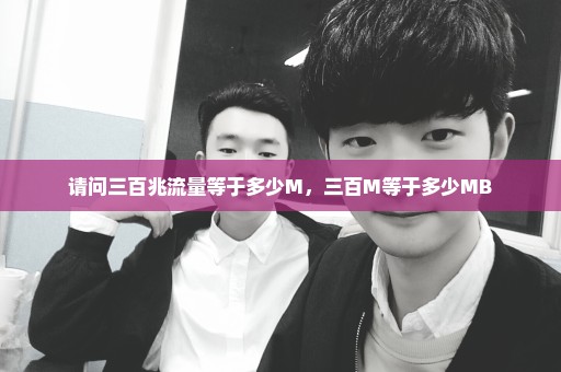 请问三百兆流量等于多少M，三百M等于多少MB