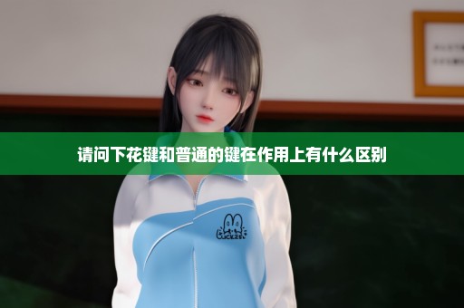 请问下花键和普通的键在作用上有什么区别