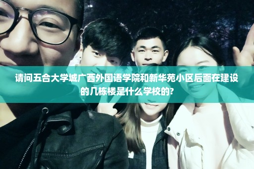 请问五合大学城广西外国语学院和新华苑小区后面在建设的几栋楼是什么学校的?