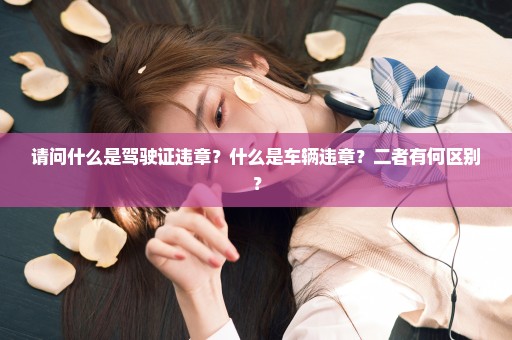 请问什么是驾驶证违章？什么是车辆违章？二者有何区别？