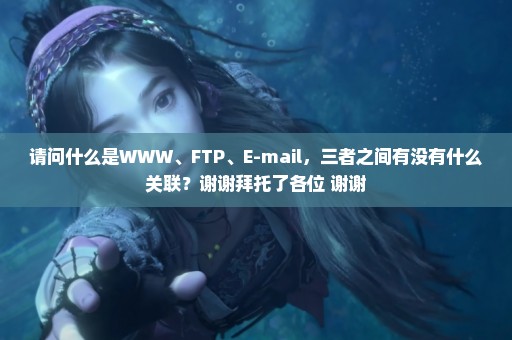 请问什么是WWW、FTP、E-mail，三者之间有没有什么关联？谢谢拜托了各位 谢谢