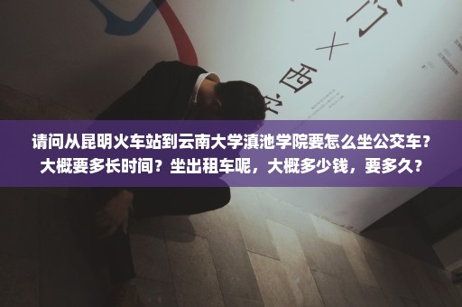 请问从昆明火车站到云南大学滇池学院要怎么坐公交车？大概要多长时间？坐出租车呢，大概多少钱，要多久？