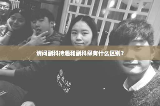请问副科待遇和副科级有什么区别？