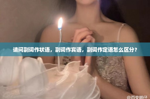 请问副词作状语，副词作宾语，副词作定语怎么区分？