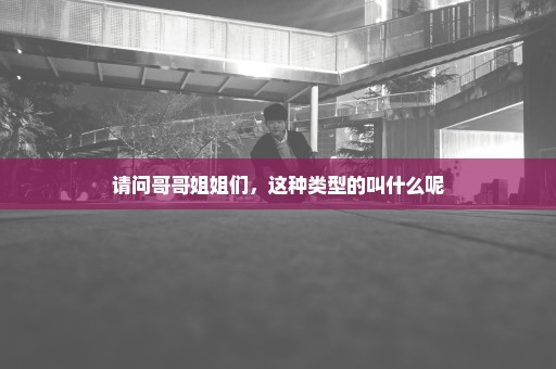 请问哥哥姐姐们，这种类型的叫什么呢