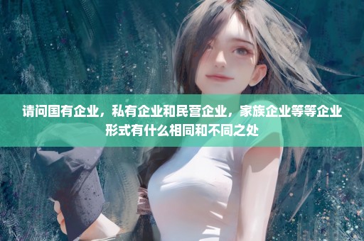 请问国有企业，私有企业和民营企业，家族企业等等企业形式有什么相同和不同之处