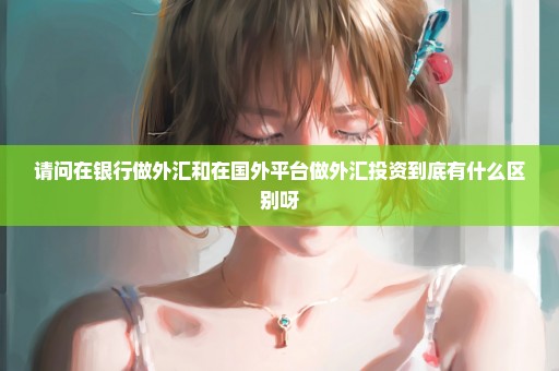 请问在银行做外汇和在国外平台做外汇投资到底有什么区别呀