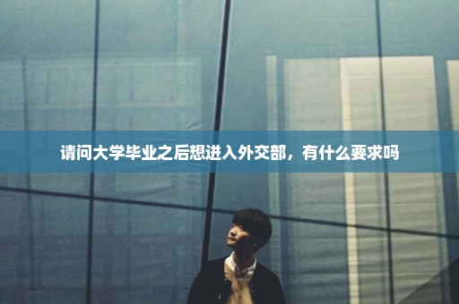 请问大学毕业之后想进入外交部，有什么要求吗