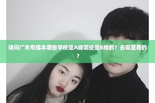 请问广东专插本哪些学校是A线哪些是B线的？去哪里看的？